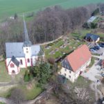Ein Luftbild vom Kindergarten Niedergräfenhain